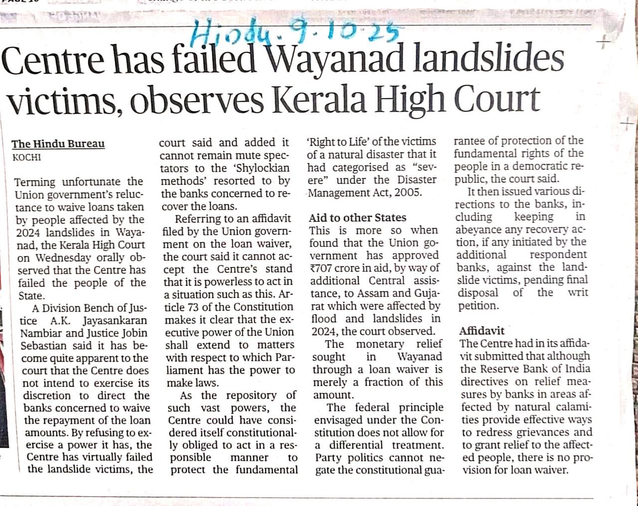 You are currently viewing Kerala High Court’s observation reflects a selective focus on the Union Government..