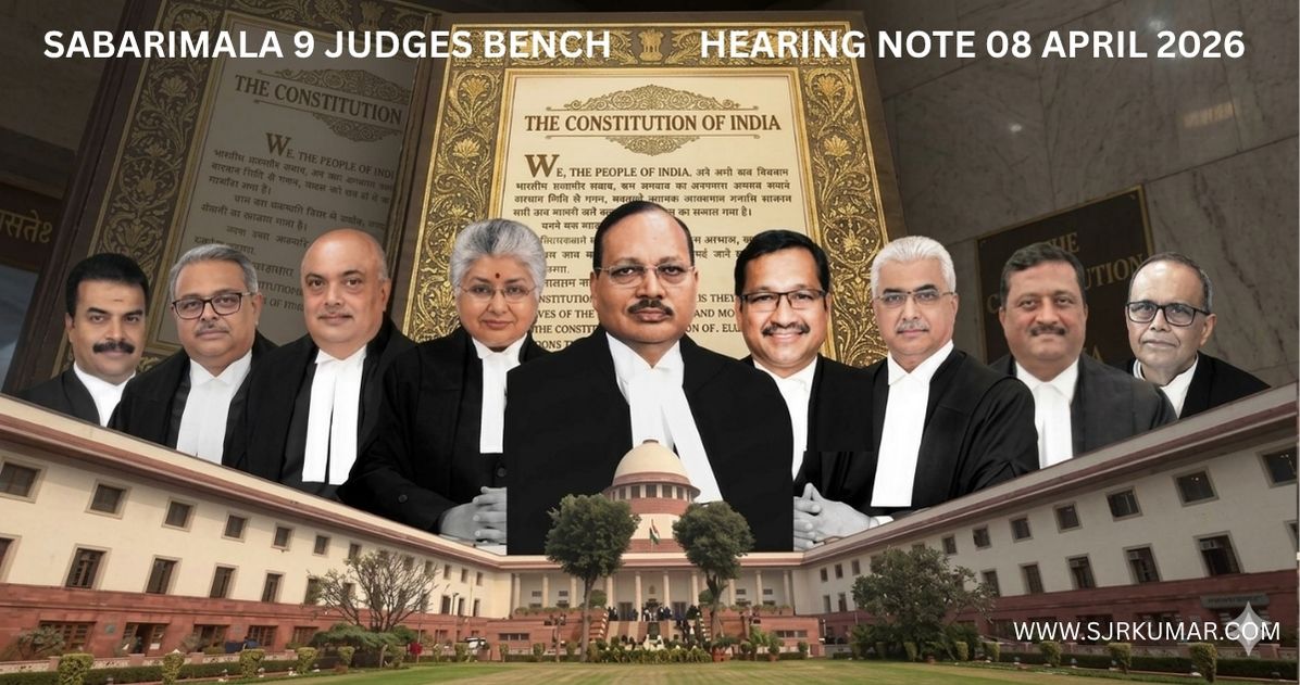 You are currently viewing Sabarimala 9 Judges Bench – Hearing Note 08 April 2026
